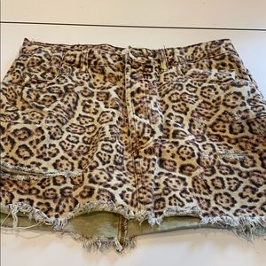 One teaspoon leopard skirt